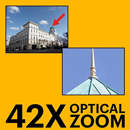 KODAK PIXPRO AZ425-BK 20MP Digital Camera 42X Optical Zoom 24mm Wide Angle Lens 1080P Full HD Video Optical Image Stabilization Li-Ion Battery 3