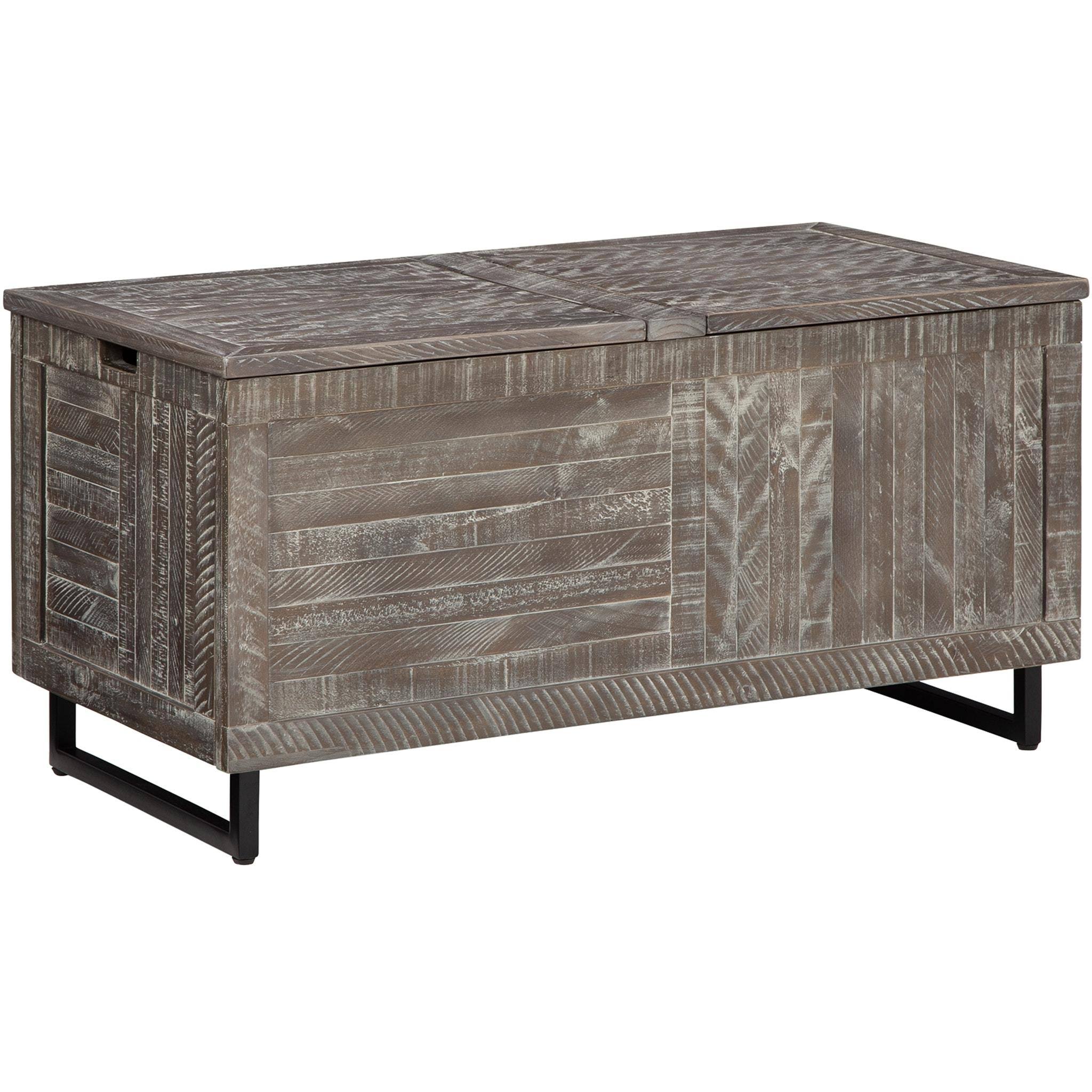Coltport Storage Trunk (Distressed Gray) by Ashley Furniture
