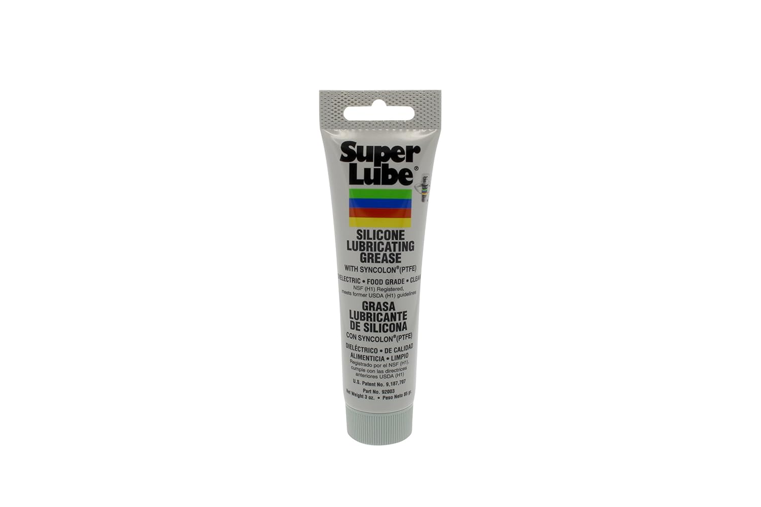 Super Lube 92003 Silicone Lubricating Grease with PTFE, 3 oz Tube, Translucent White