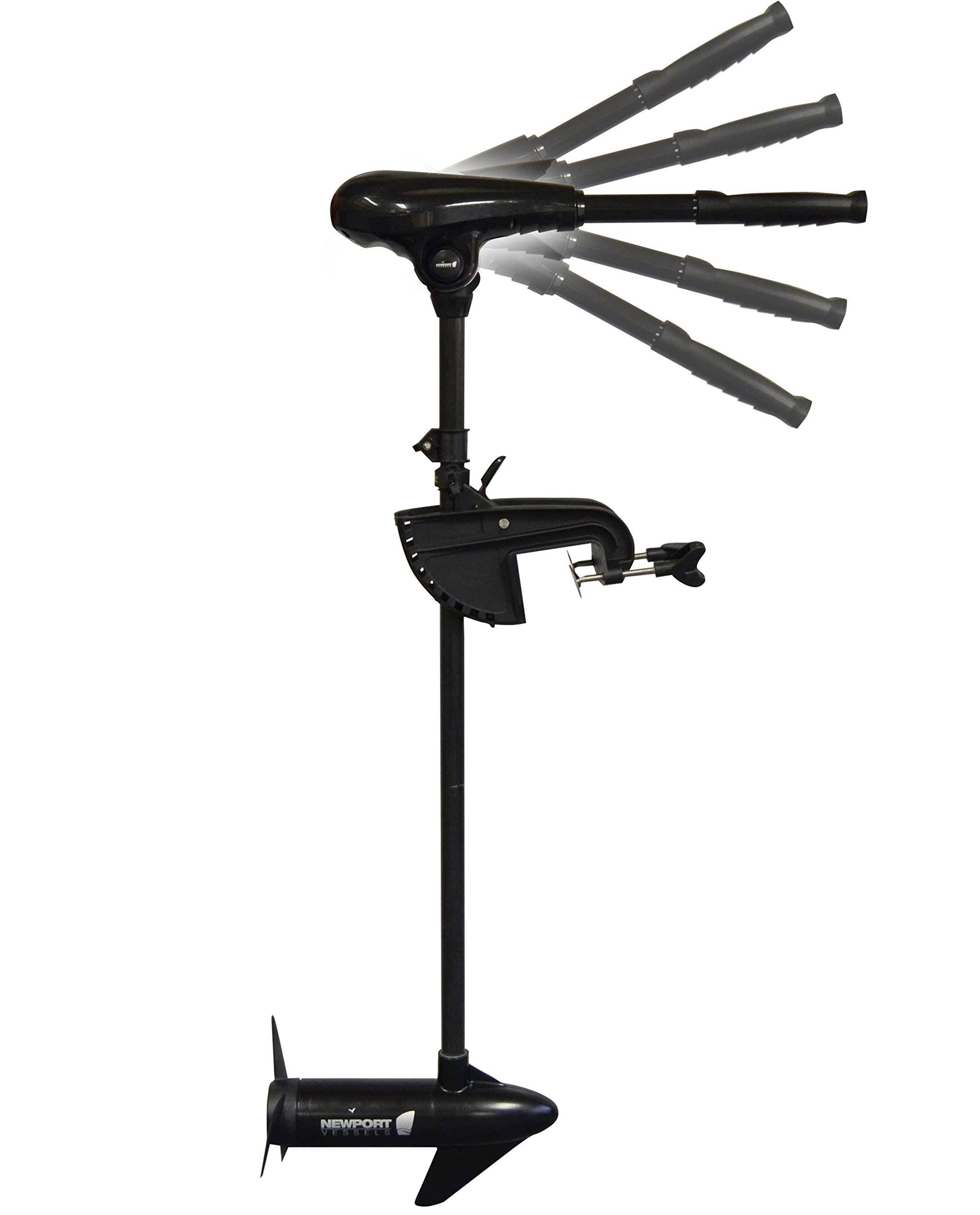 Newport Vessels X-Series 55 lb. Thrust Saltwater Transom Mounted Electric Trolling Motor with 36x22 Shaft