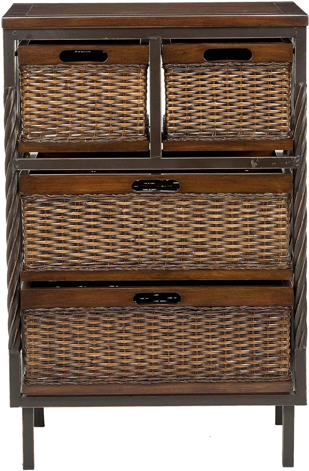 FJU American Homes Collection Andrew Dark Teak 4-Drawer Storage Cabinet