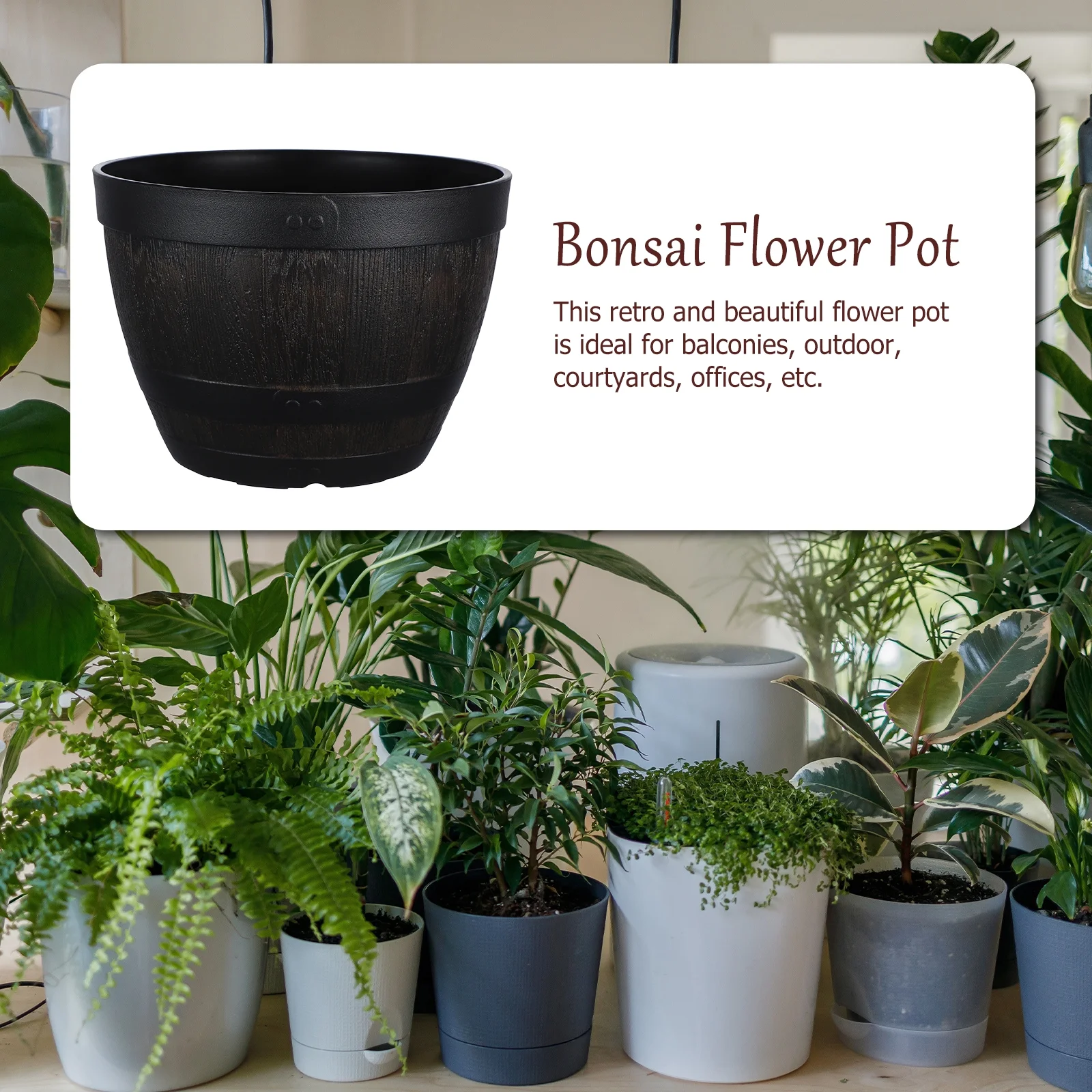 Large Plant Pots Indoor Flowerpot Chic Flower Pot 23.00X23.00X16.00CM