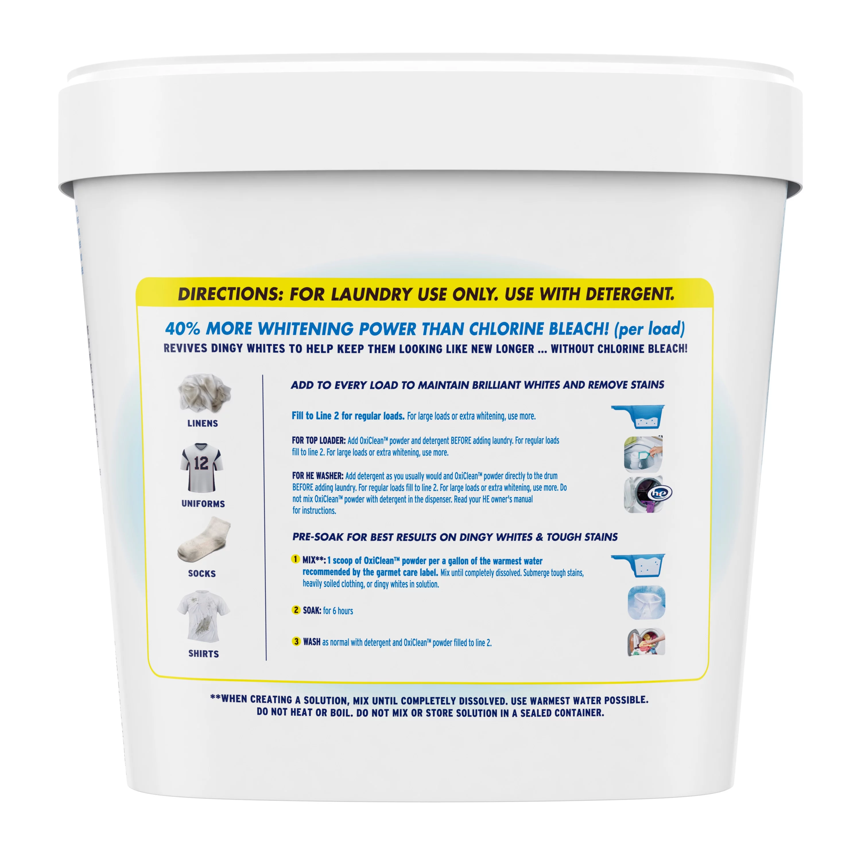 OxiClean White Revive Laundry Whitener and Stain Remover Powder, 5 lb