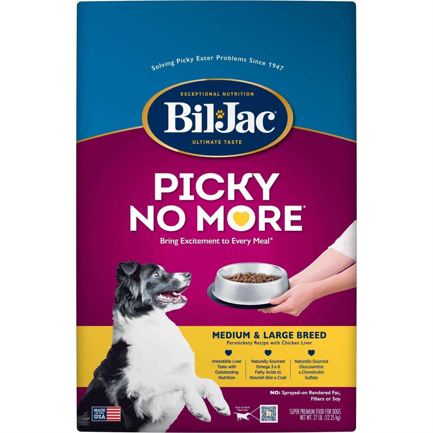 Bil-Jac Picky No More Breed Chicken Liver Recipe Dry Dog Food - Pet Supplies online store