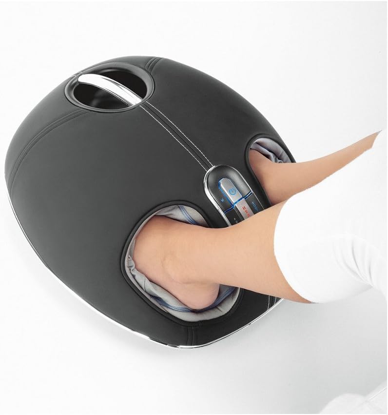 Brookstone F4 Shiatsu Foot Massager with Selectable Heat, Rollers and Air Compression