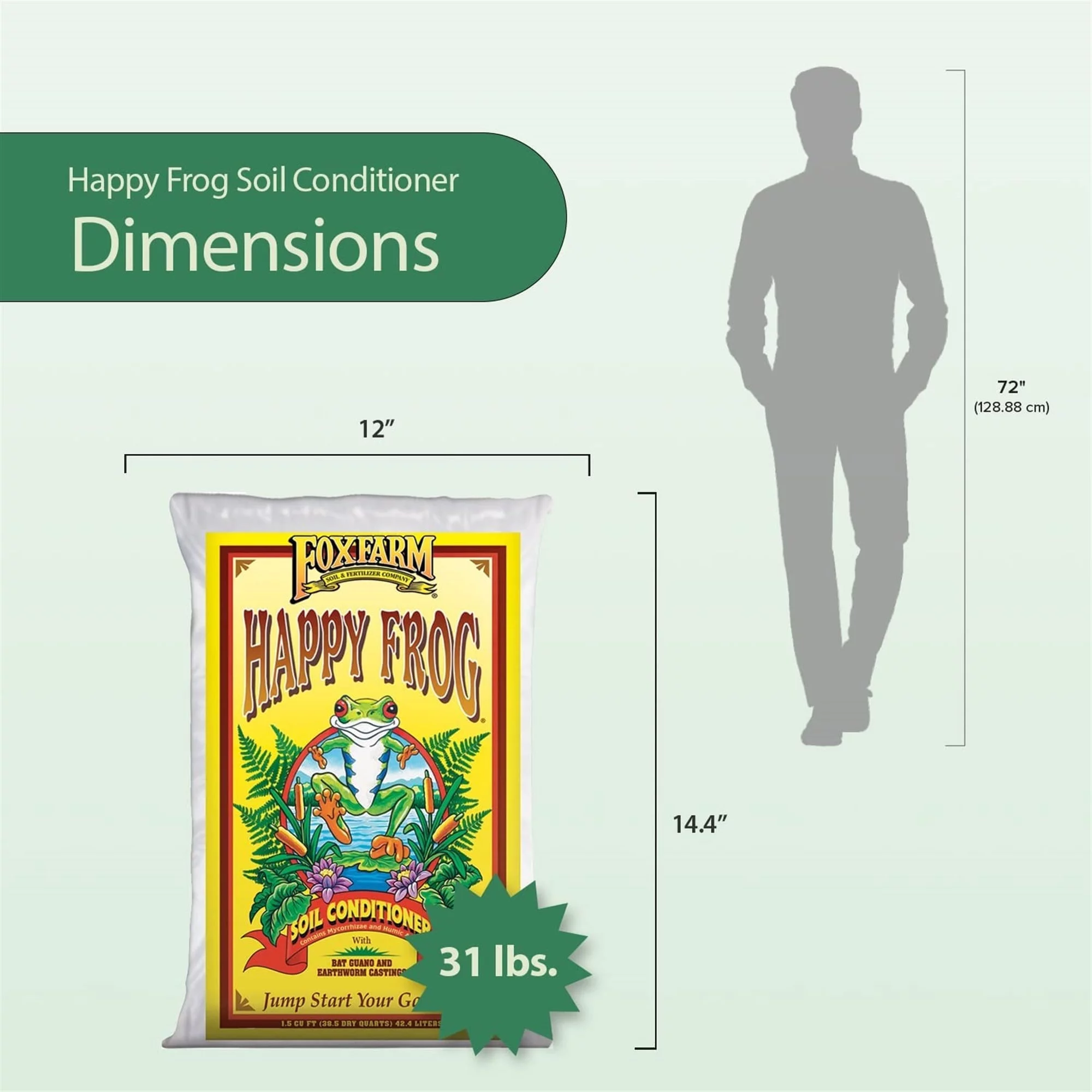 Foxfarm 5034670 Happy Frog Soil Conditioner, 1.5 Cubic Feet