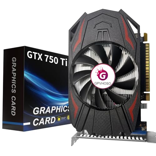 GTX 750Ti 4GB GDDR5 Graphics Card, 640SP 128bit Direct X12 Computer Video Cards, PCI Express 3.0x16 Interface, VGA, HDMI, DVI-D, Low Power GPU for Working Gaming