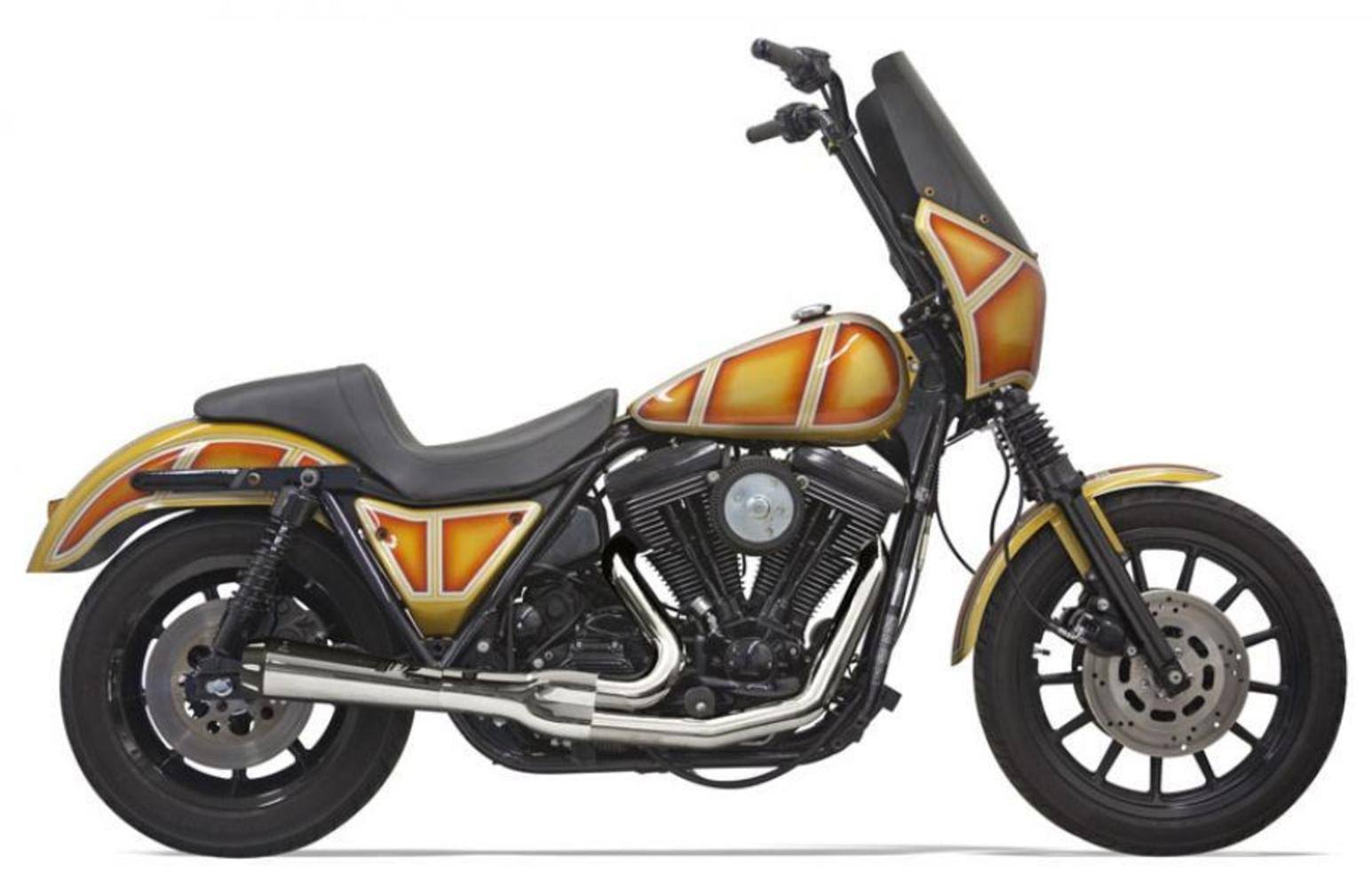 Bassani Manufacturing Road Rage 2:1 Exhaust - Chrome 1FXR2