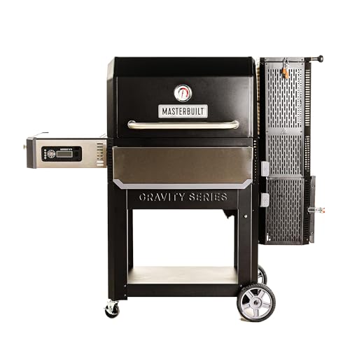 Masterbuilt? Gravity Series? 800 Digital Charcoal Grill, Griddle and Smoker with Digital Control, App Connectivity and 800 Cooking Square Inches in Black, Model MB20040221