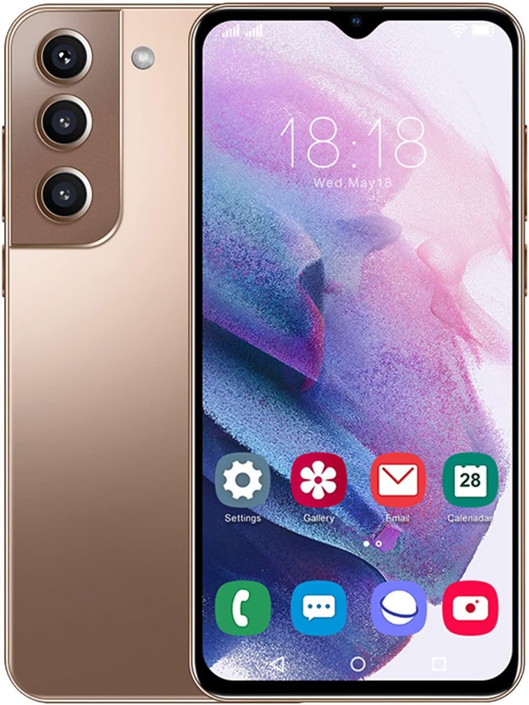 Firzero 2022 New Unlocked Smartphone, Android 10.0 Unlocked Cell Phones 1+8GB 6.3 Inch Mobile Cell Phone HD Camera Touch Screen Dual SIM Cellphone 5G Smart Phone for Father Childrens Gift (Gold) Pack of 2