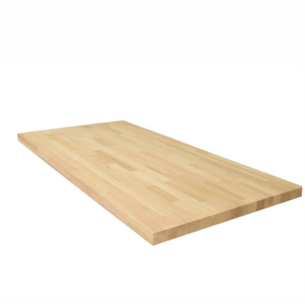 Hardwood Reflections Unfinished Alder 6 ft. L x 39 in. D x 1.5 in. T Butcher Block Island Countertop