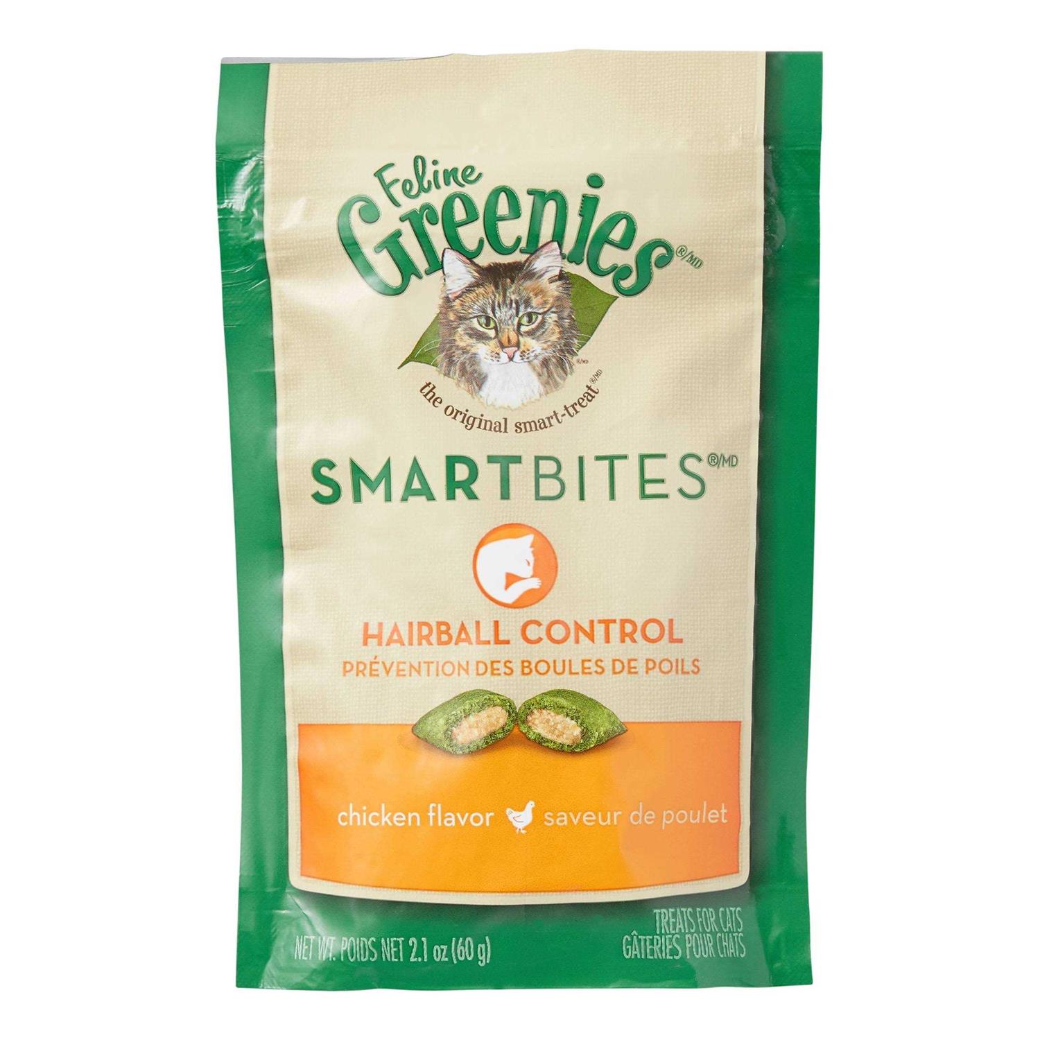 Feline Greenies Smartbites Hairball Control Chicken Flavor Cat Treats - Pet Supplies online store