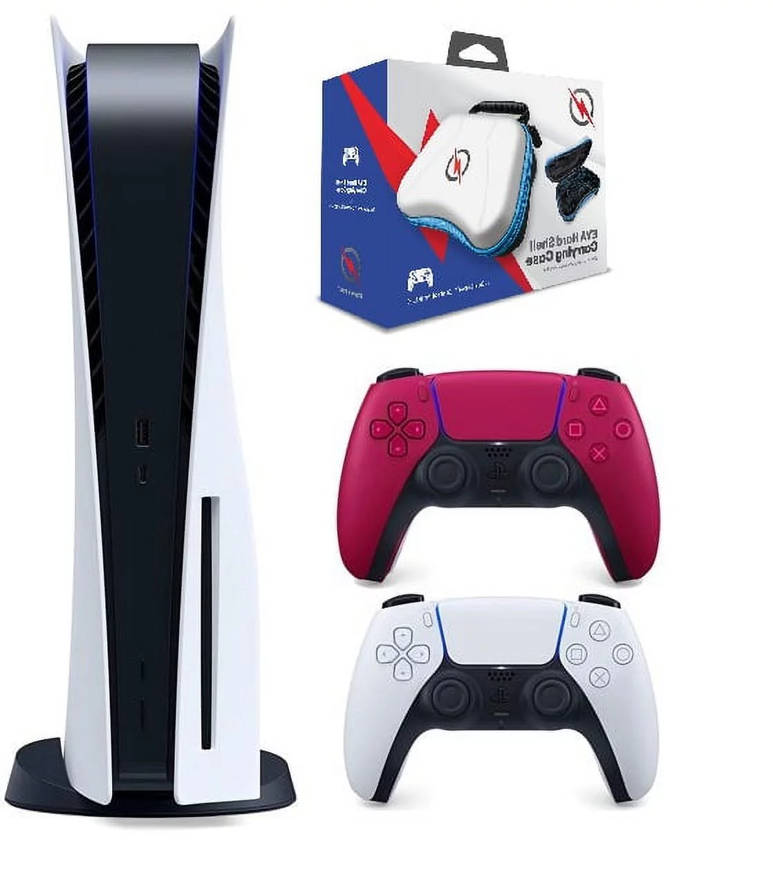 Sony PlayStation 5 Console (PS5 Disc Console) Disc Version With Extra Cosmic Red Dualsense