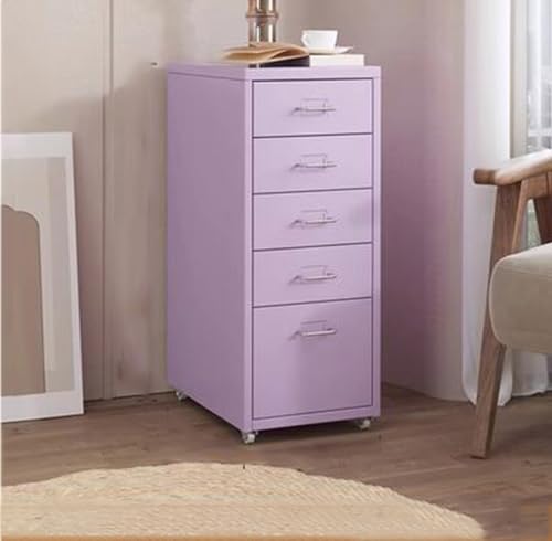 Metal Mobile File Cabinet with Lock Casters,Drawer Vertical File Cabinet Mobile/Rolling File Cabinet,Under Desk Metal Locker Cabinet Mobile Printer Stand with Storage for Home Office