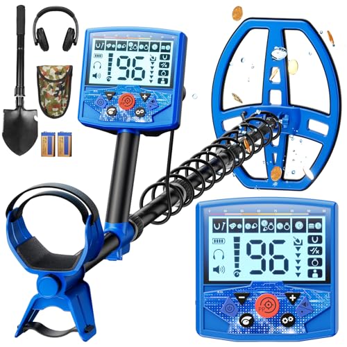 Metal Detector for Adults (German Patent 2024) - Professional Gold and Silver Detector with LCD Display, High Accuracy Waterproof Pinpoint 5 Modes, 10