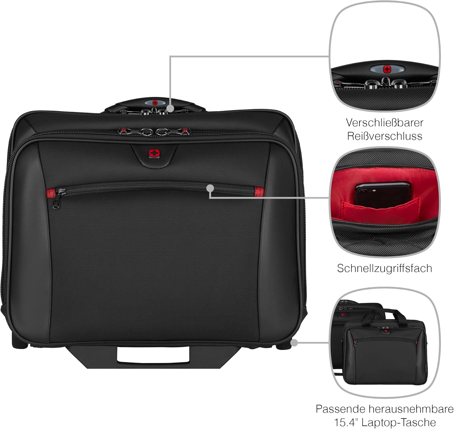 Wenger Patriot Rolling Case Blk Up To 17IN Laptop with notebook Case (WA-7953-02F00)