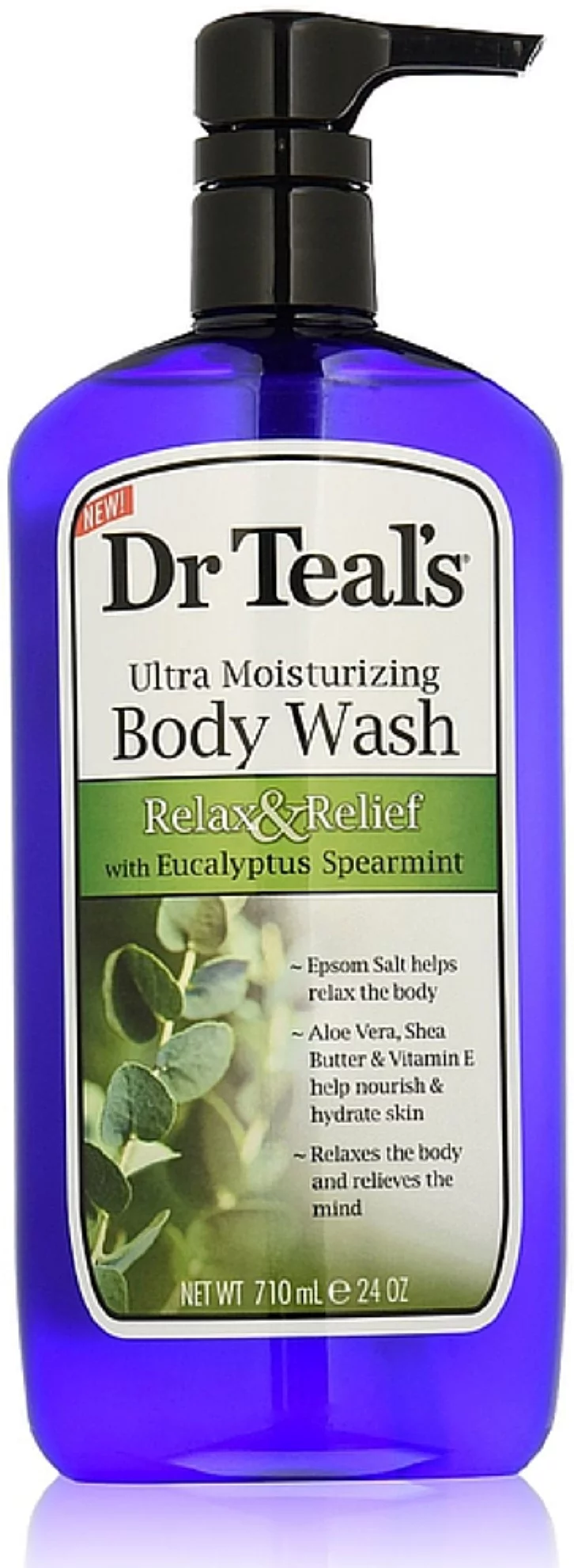 Dr Teal's Ultra Moisturizing Body Wash, Relax & Relief with Eucalyptus Spearmint 24 oz (Pack of 3)