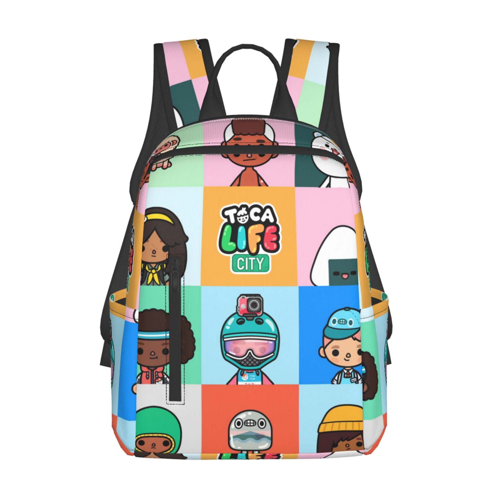 Toca Boca Life Backpack Student School Bag Bookbag Satchel Lightweight Unisex Daypack Knapsack Rucksack For Kids Teens Adult