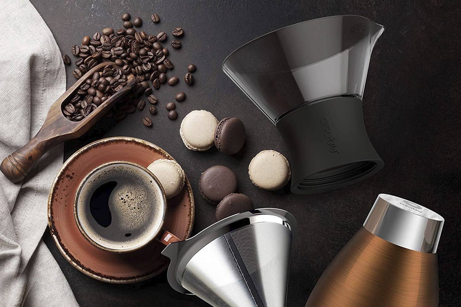 Asobu Black Pour-Over Insulated Coffee Maker