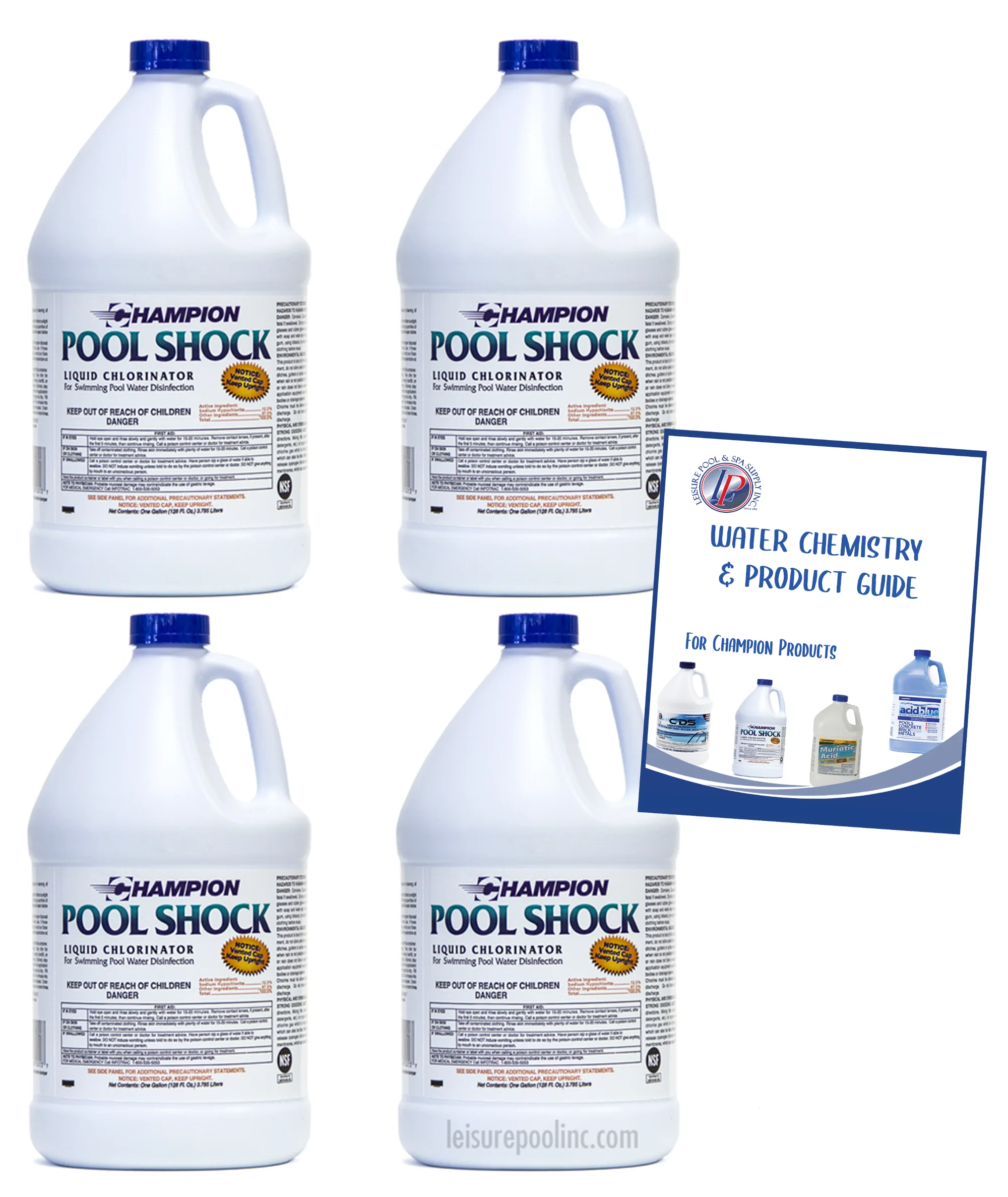 1 Case | Liquid Chlorine Pool Shock, 12.5% Sodium Hypochlorite, NSF 50/60 Certified