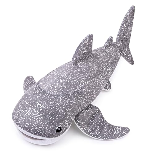 Whale Shark Realistic Plush - Large Stuffed Animal Toy, 31'' Ocean Shark Pillow Gift Collection for Boys and Girls