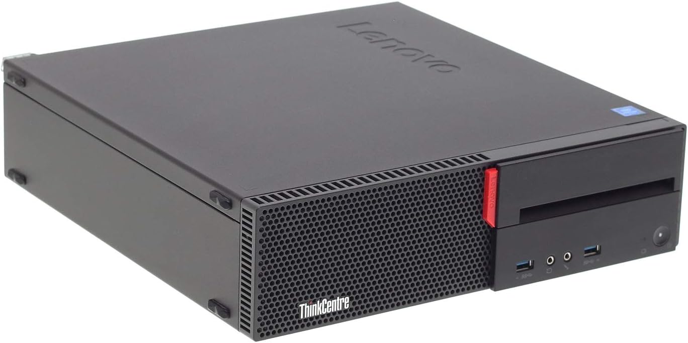 Lenovo ThinkCentre M700 SFF Desktop Computer with 24'' FHD Monitor, Core i3-6100 3.70GHz, 16GB DDR4, 256GB SSD & 500GB, Speaker, RGB Keyboard and Mouse, Windows 10 Pro (Renewed)