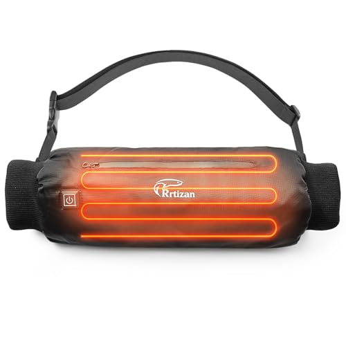 Heated Hand Warmer Pouch with 10000mAh Power Bank,Hand Warmers Poucn with 3 Levels Heating, Ideal for Football, Camping,Hunting, Portable and Waterproof Football Hand Warmer Hand Muff