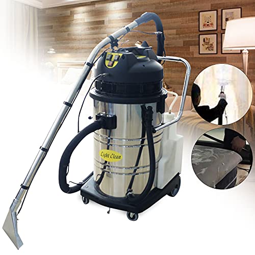 60L/15.85Gal Commercial Carpet Cleaning Machine 3 in 1 Pro Carpet Extractor Portable Carpet Shampoo Machine Stainless Steel Carpet Cleaner Machine Wet Dry Shampoo Vacuum Cleaner for Car Detailing