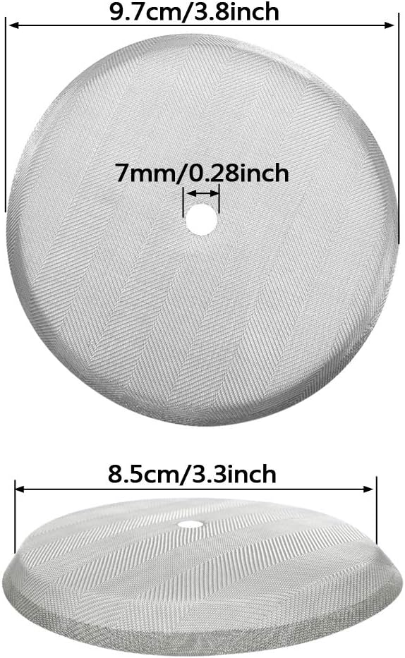 6 Pack French Press Replacement Filter Screen,Reusable Stainless Steel Mesh Filters for Universal 1000 ml / 34 oz / 8 cup French Press Coffee Makers