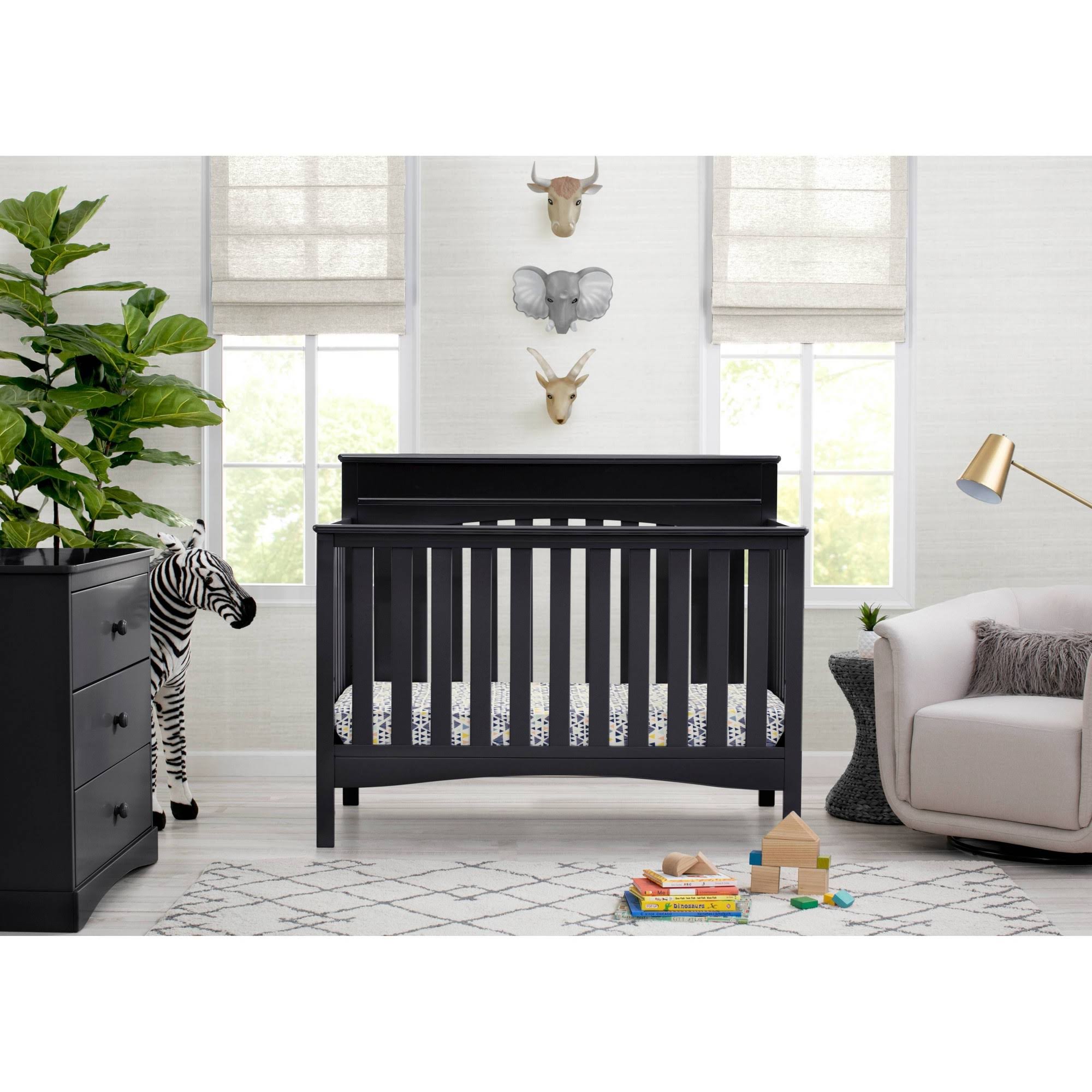 Delta Children Skylar 4-in-1 Convertible Crib - Black