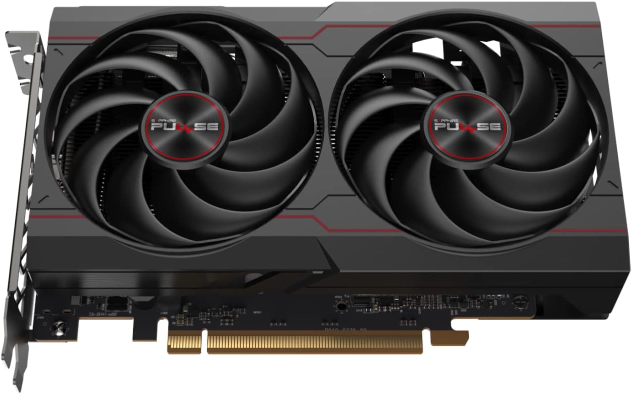 Sapphire 11310-04-20G Pulse AMD Radeon RX 6600 LITE Edition HDMI DP Gaming Graphics Card with 8GB GDDR6, AMD RDNA 2, Black