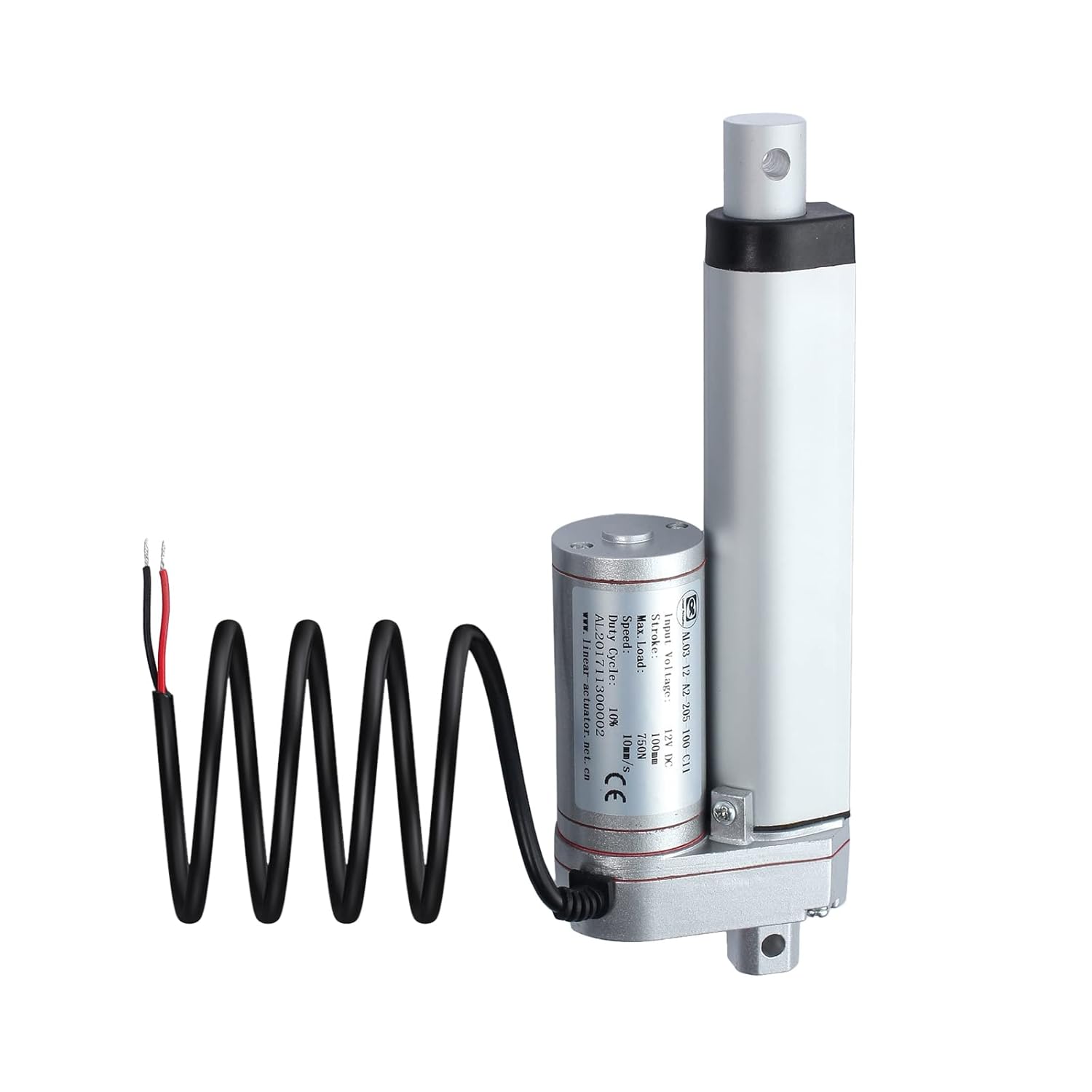 GETLITOOL Electric Linear Actuator 100mm/4 Inch,Heavy Duty DC 12V Linear Actuator Motor 750n/160lbs for Auto RV Electric Door Opener, Home Automation, Vessels Cargo