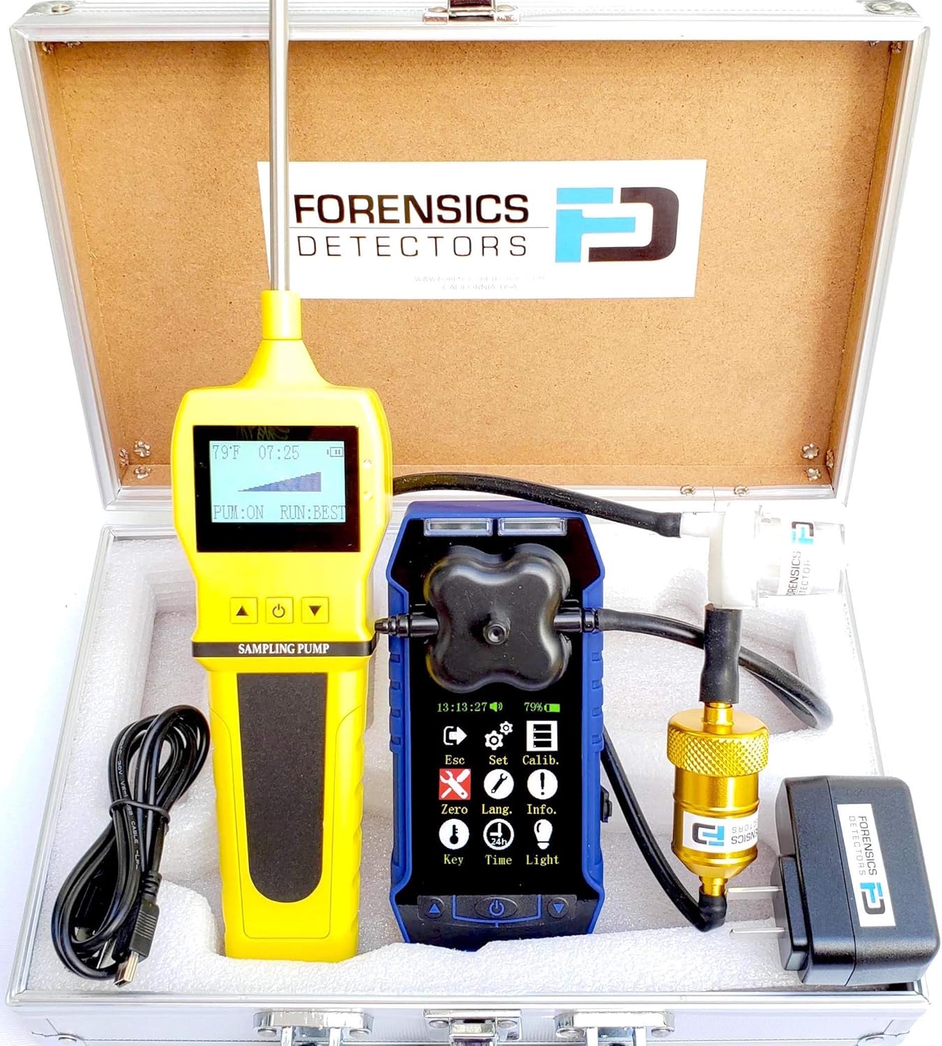 Residential Combustion Analyzer by Forensics | Flue Gas Analyzer | CO, O2, COAF & EA | Water Trap, Particle & NOx Filters | Color Display, Graphing, Data Logging | USA NIST Calibration |