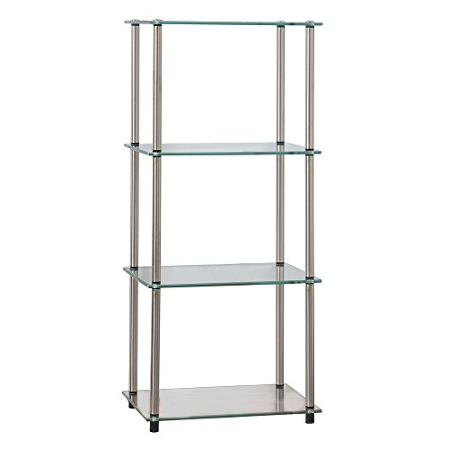 Convenience Concepts Designs2Go Classic Glass 4 Tier Tower, Glass