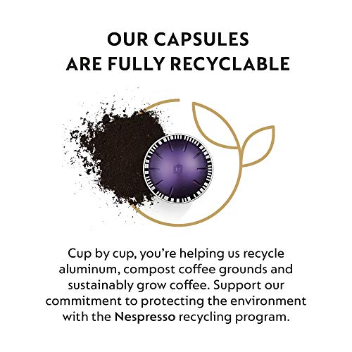 Nespresso Capsules Vertuo, Espresso Bold Variety Pack, Medium and Dark Roast Coffee, 40-Count Espresso Pods, Brews 1.35oz.