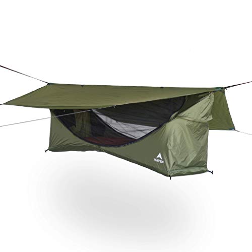 Haven Tents Lay Flat Hammock Tent - Waterproof Tent & Camping Hammock with Mosquito Net - Includes Insulated Pad and Rainfly - Haven Tent, Haven XL, Haven Safari