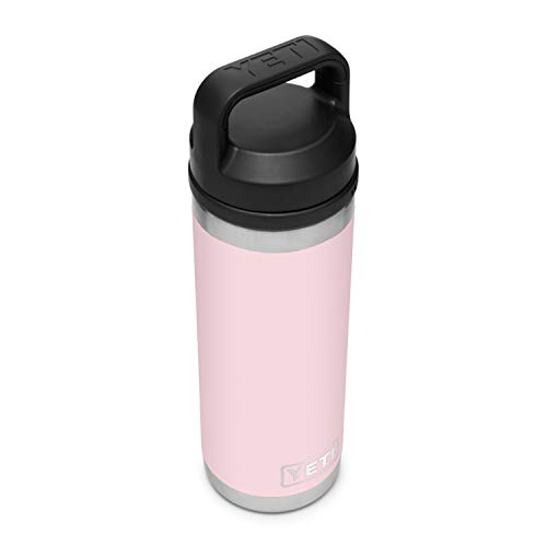 YETI Rambler 18 oz Bottle, Vacuum Insulated, Stainless Steel with Chug Cap, Sandstone Pink