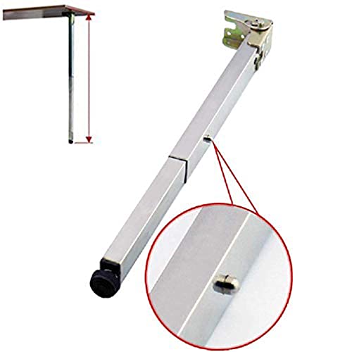 Stainless Steel DIY Furniture Table Legs,Folding Telescopic Bar Desk Legs,Push-Pull Lift Dining Table Feet,Adjustable Bar Table Support Column,with Protective Base & Screws(Min 15.4in,Max 23.6in)
