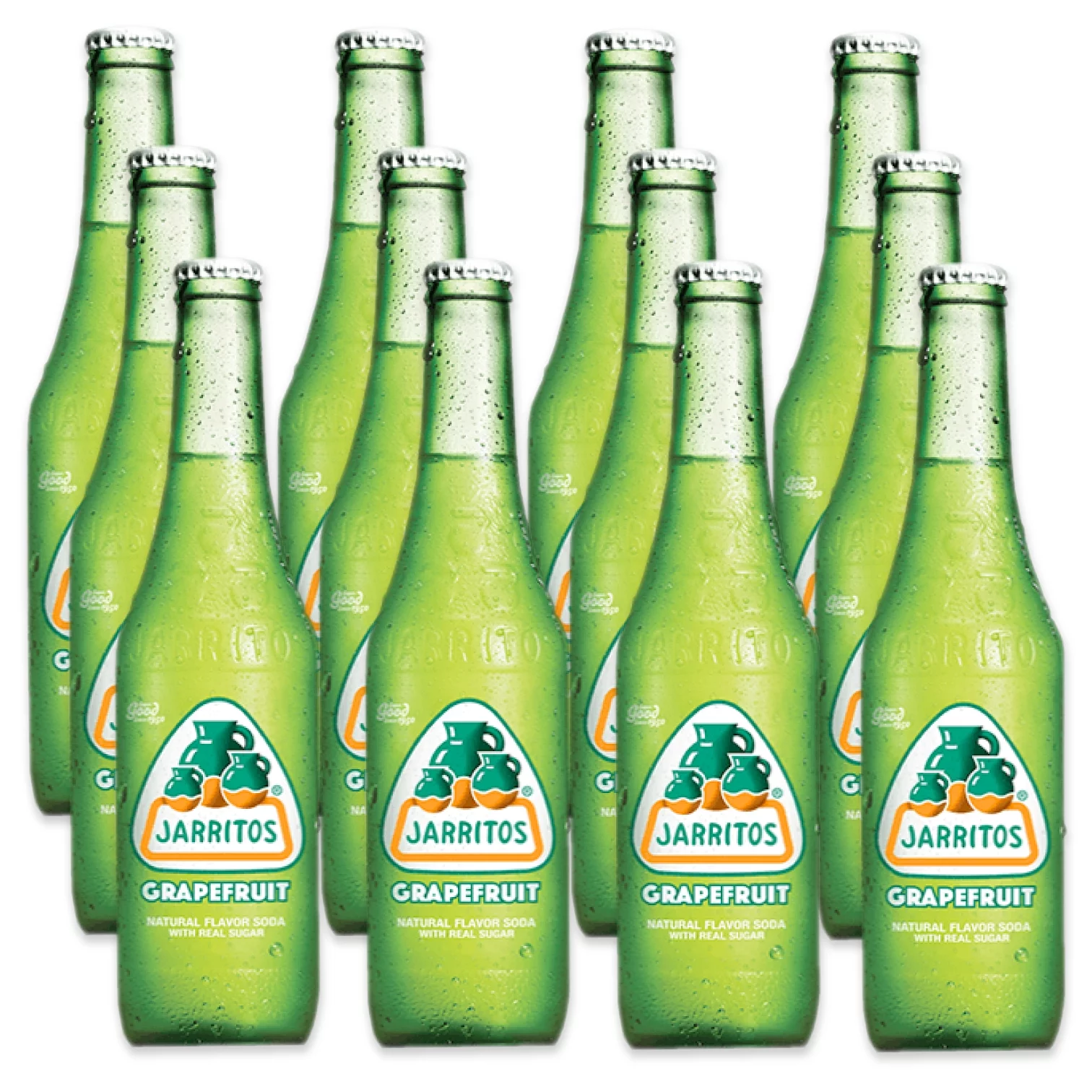 Jarritos Naturally Flavored Grapefruit Soda 12/12.5 fl. oz. Glass Bottle Case (12-Pack)