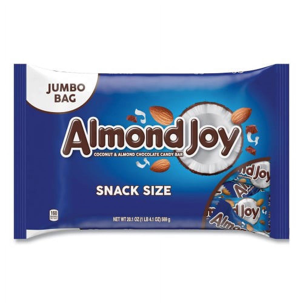 Almond Joy Snack Size Candy Bars, 20.1 oz Bag, (24600348)