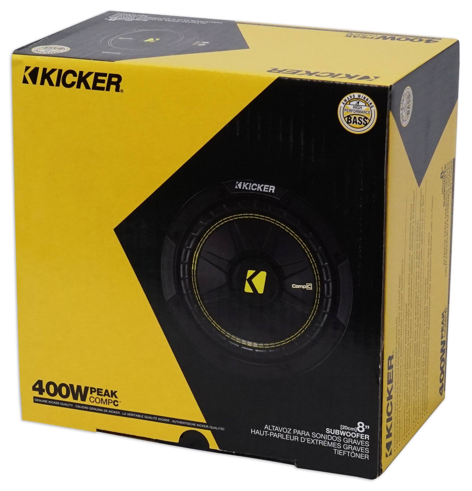 Kicker CompC Car Subwoofer - 8x22 44CWCD84