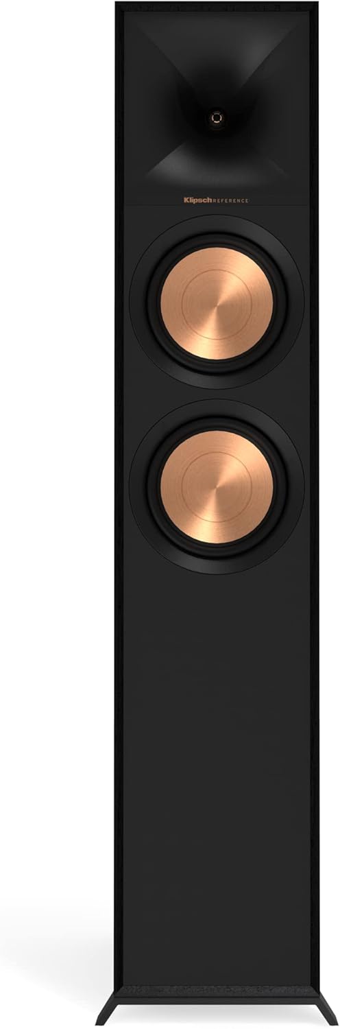 klipsch Reference Next R-605FA Dolby Atmos High-Performance, Horn-Loaded Floorstanding Speaker for Best-in-Class Immersive Home Theater in Black