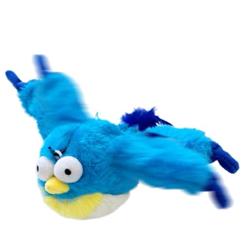 Cat Toy, 2026 Upgrade Interactive Chirping Bird with Flapping Wings, Rechargeable Toy for Indoor Cats (Grey)