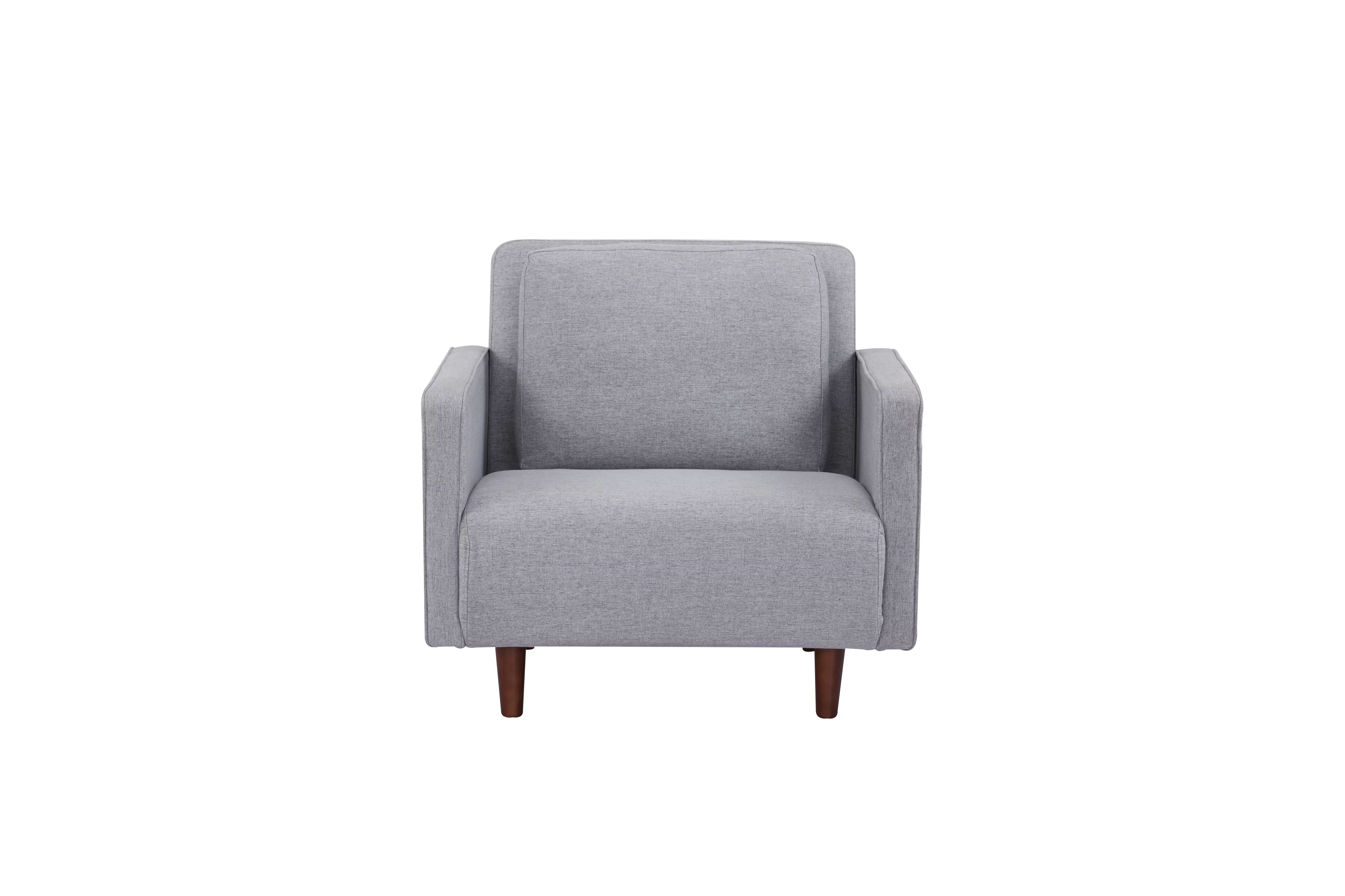 Artdeco Home Panama Polyester Convertible Futon Sofa Chair, Light Gray