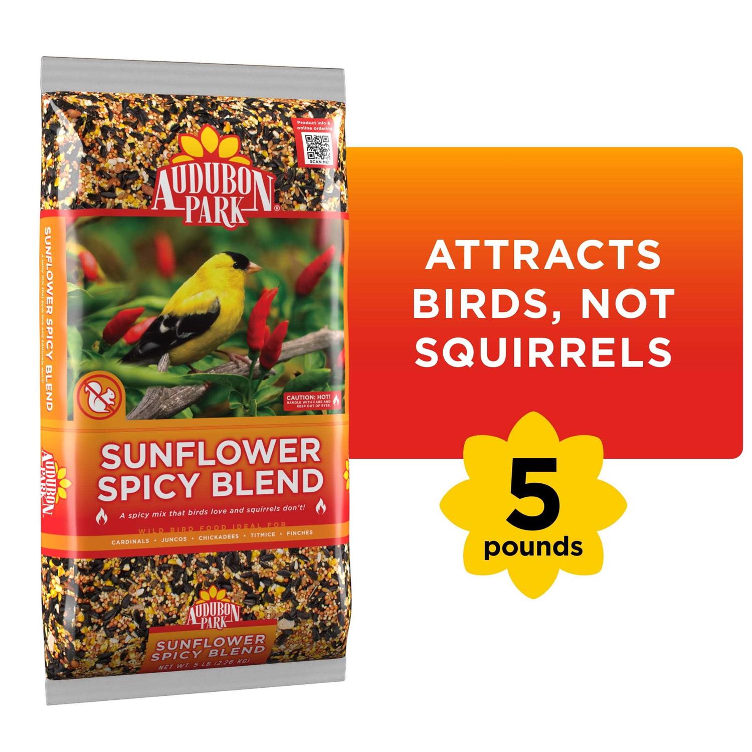 Audubon Park Sunflower Spicy Blend Wild Bird Food - Pet Supplies online store