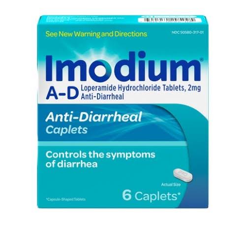Imodium A-D 2mg Anti Diarrheal Caplets 6Count (Pack of 24)