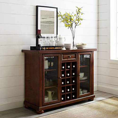 Crosley Furniture Cambridge Sliding Top Bar Cabinet - Black