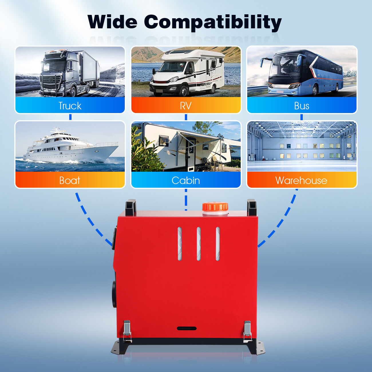 2Pcs 8KW 12V Air Diesel Heater w/ LCD Switch Car Boat Truck Quiet Parking Heater