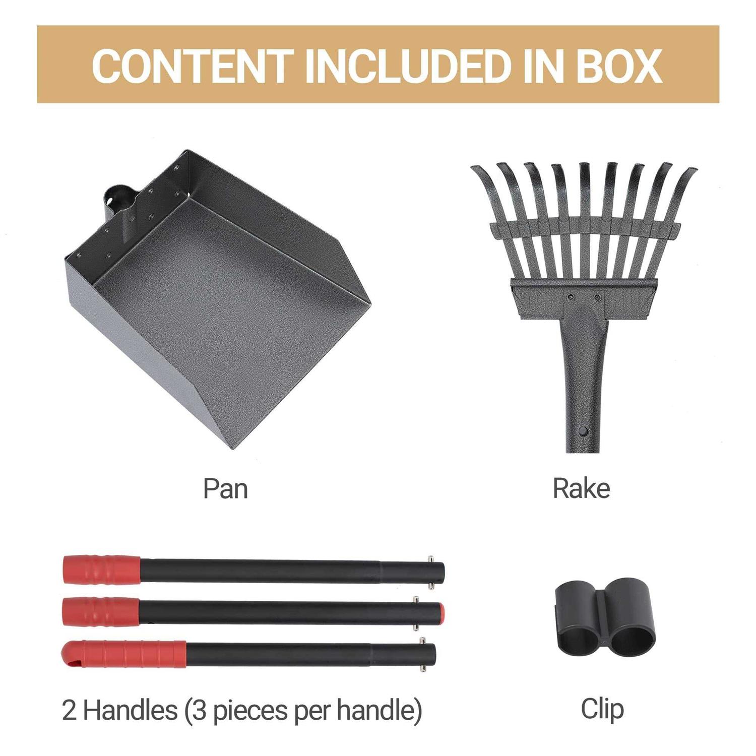 Heeyoo Dog Pooper Scooper, Dog Poop Tray and Rake Set - Pet Supplies online store