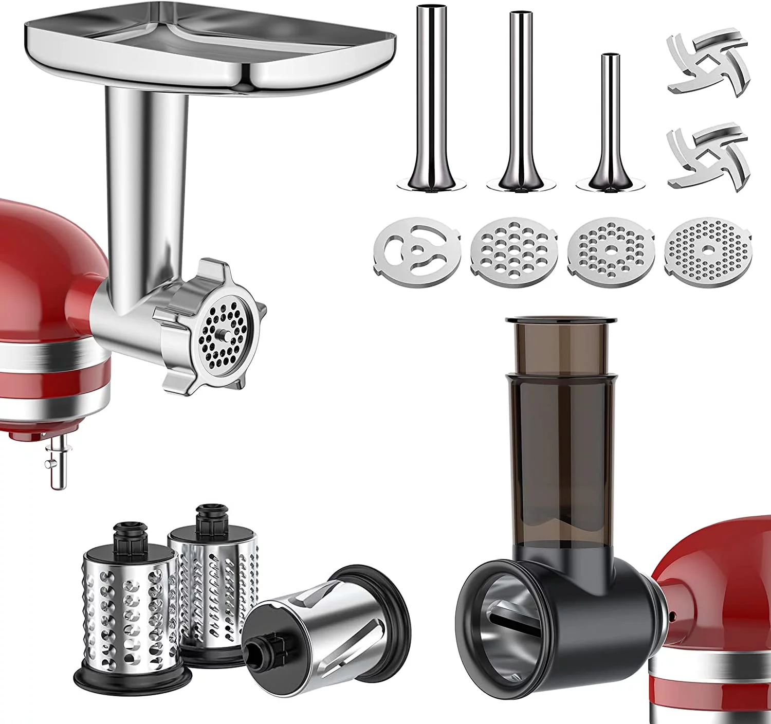 InnoMoon Meat Grinder & Slicer Shredder Attachments for KitchenAid Stand Mixers